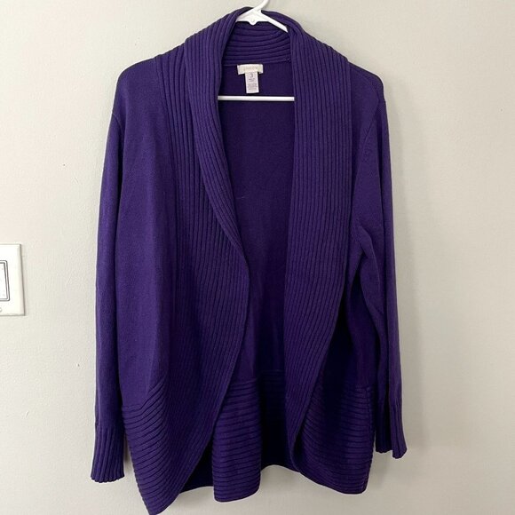 Chico's Deep Purple Women's Cardigan - Picture 1 of 4